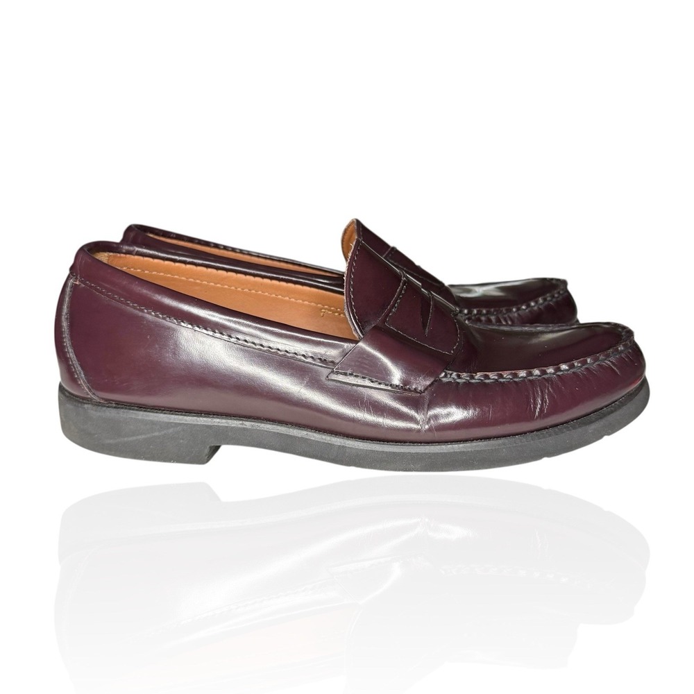 Sebago Classic‎ Penny Loafers Burgundy Leather Handsewn Men's Size 9